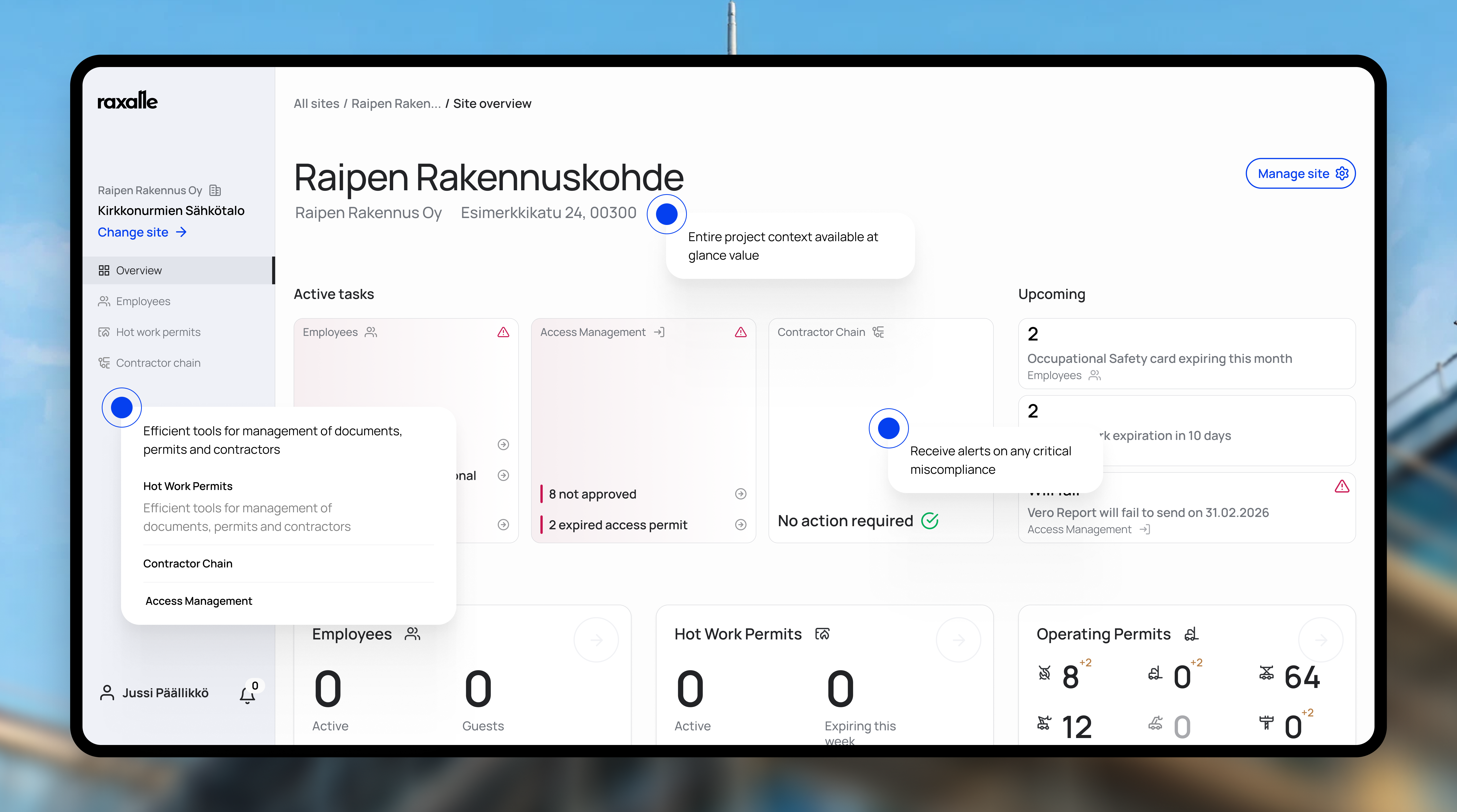 Landing page overview